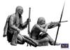 Master Box 1/35 Scale Indian Wars Long-Range Shooting Native American Soldiers (2 Figures) with Rifles, Plastic Model, MB35128