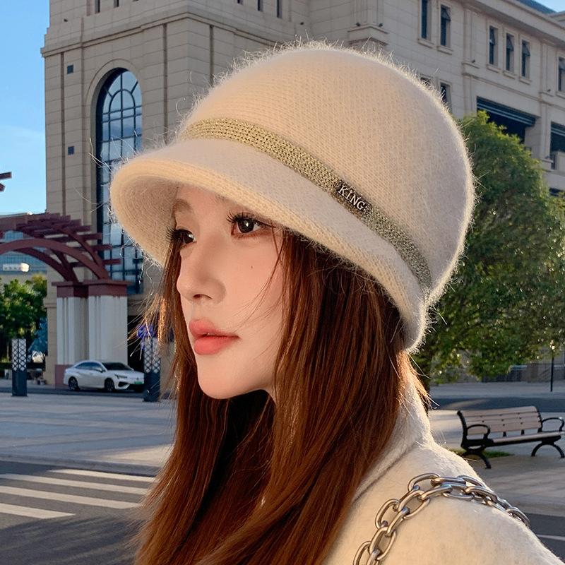 Autumn and Winter Mother Hat Women's Warm Duck Tongue Wool Hat Fashion Casual Cold Ear Hat