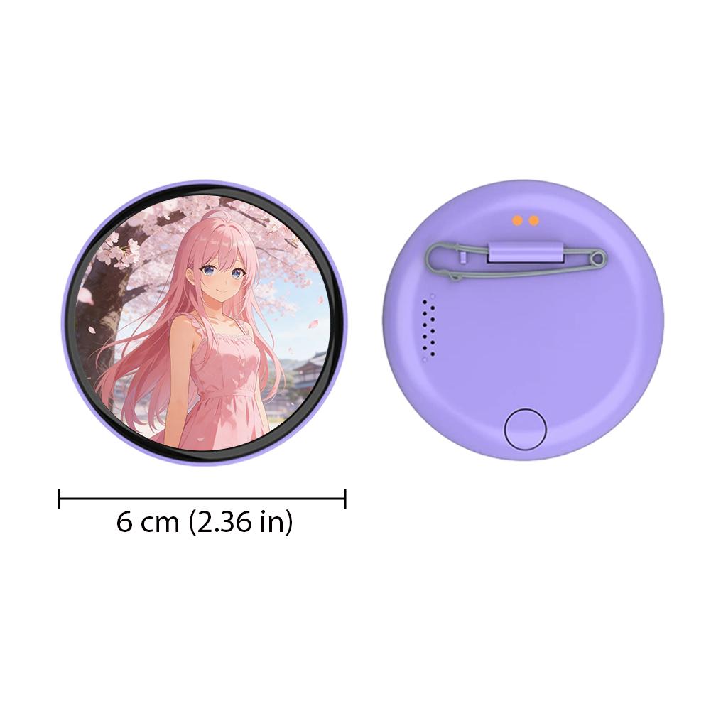 Bluetooth Pixel Led Badge Smart Digital Badge Pin With App Control Custom Gif Display Moving Text Name Tag For Anime Backpacks