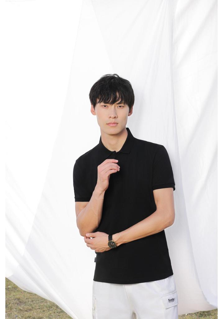 Customized Men's Polo Shirts - Workwear Lapel T-Shirts, Breathable & Sweat-Absorbent, Made from Xinjiang Long-Staple Cotton, Short Sleeves