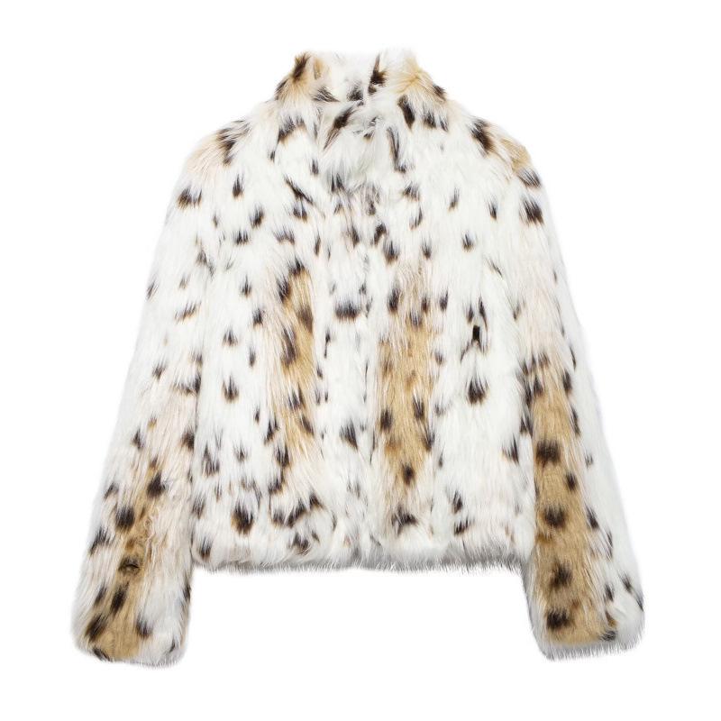 

Autumn New European & American Women s Street Fashion Faux Fur Coat M