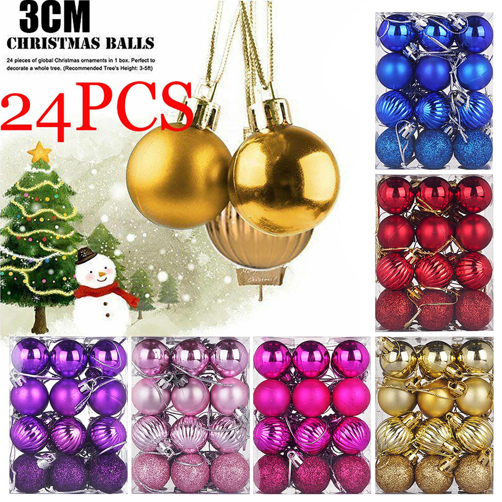

Рождественские украшения 24 шт. рождественские шары безделушки для вечеринки рождественские елочные украшения подвесные украшения декоры
