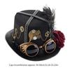 Steampunks Tall Hat Cosplay Goggles Hat Music Festival Costume Party Stage Hat