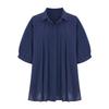 TVIEW Front Pintuck Loose Fit Blouse_V6B-Cbl074
