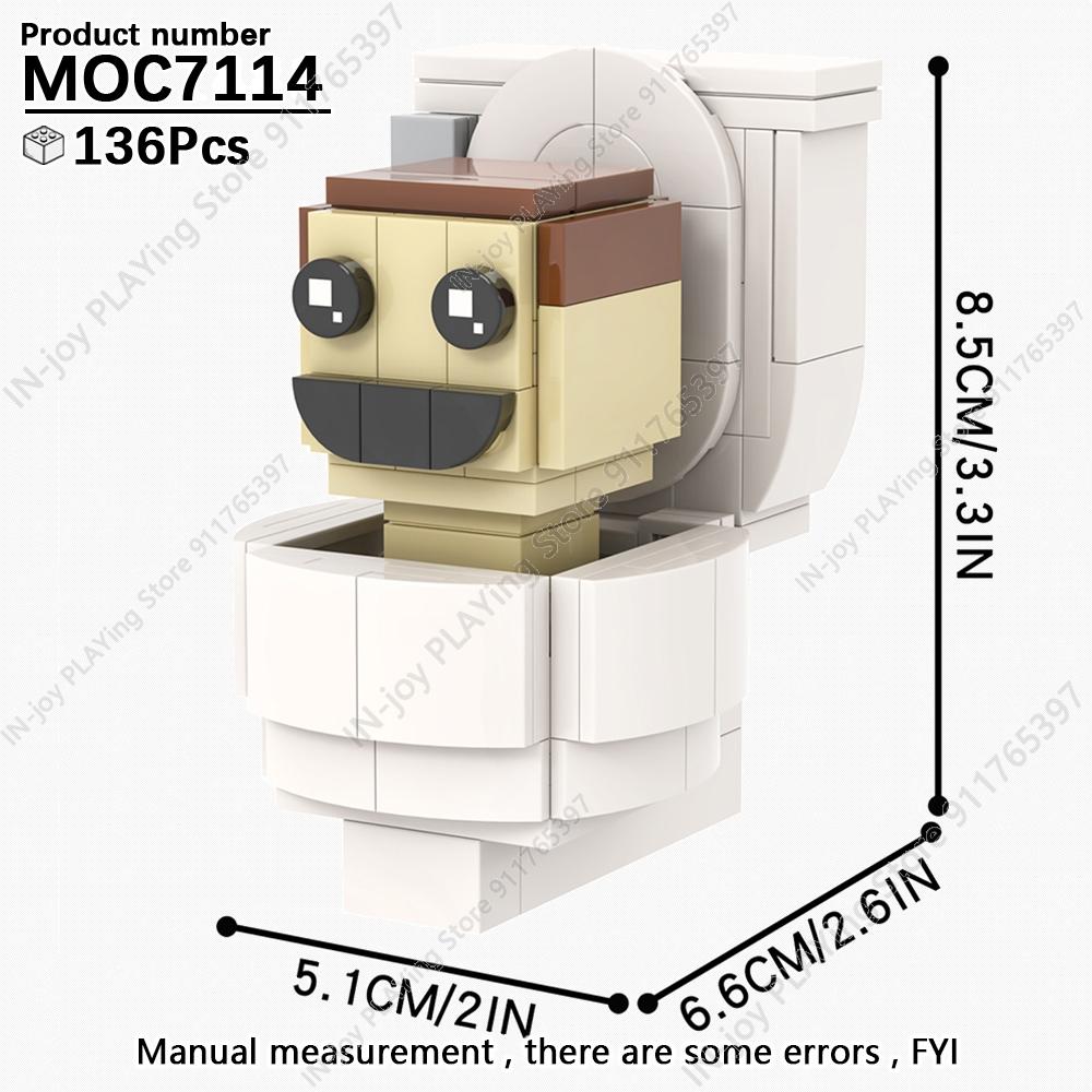 MOOXI Set di Figure Skibidi Toilet Man TvMan Cameraman Speakerman Blocchi da Costruzione Modello MOC Mattoncini Giocattoli per Adulti Bambini Regalo di Compleanno