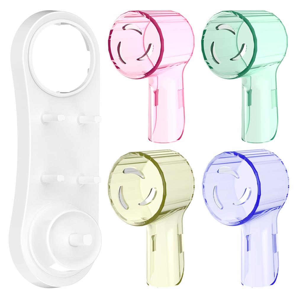 Toothbrush Heads Holder Charger Stand and Brush Heads Dustproof Cover Compatible with Oral B D, PRO Series Electric Toothbrushes