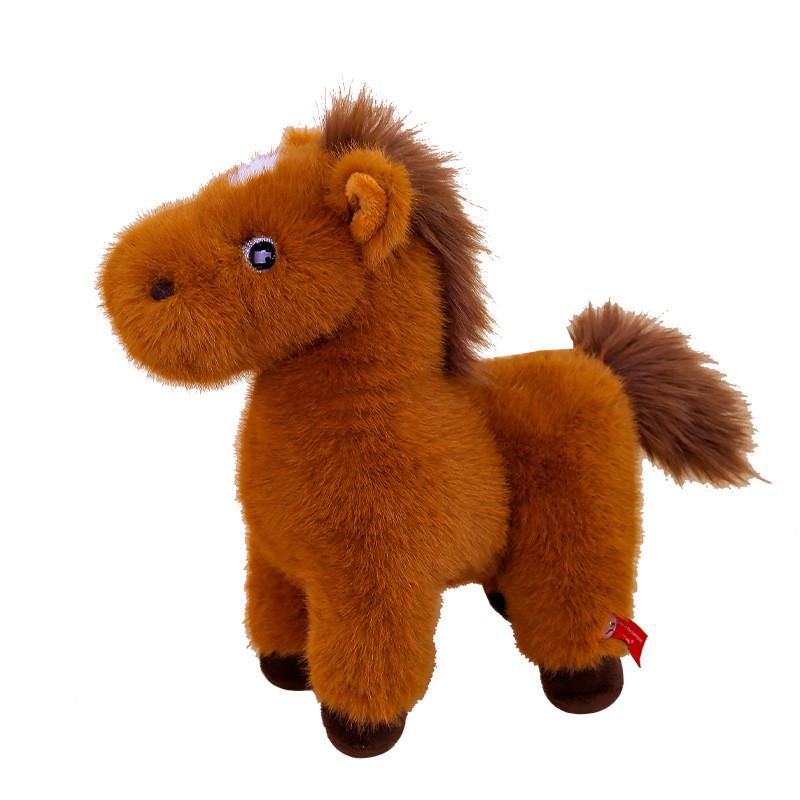 Plush Horse Toy With Short Plush Material For Kids Gift And Animal Collecting