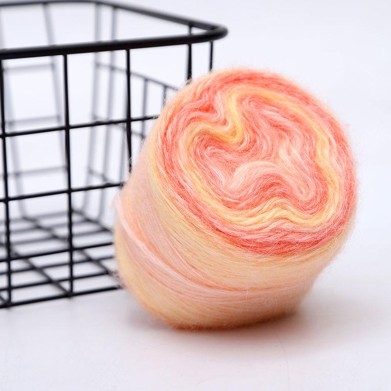 Gradient Mohair Yarn Ball for DIY Knitting & Crochet Projects - Perfect for Scarves, Sweaters, and Blankets