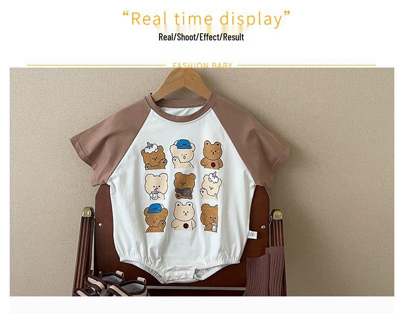 Unisex Baby Summer Cotton Onesie - Korean Style Breathable Jumpsuit Diaper Cover