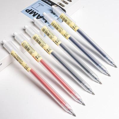 Hemu Muji-Style Frosted Gel Pen, 0.5mm Bullet Tip, Push-Action for Students and Office Use.
