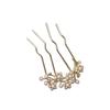 French Retro Hairpin with Pearl Flower Elegant Hairpin for Women, Daily U-shaped Hairpin for Women, Alloy Hairpin for Women
