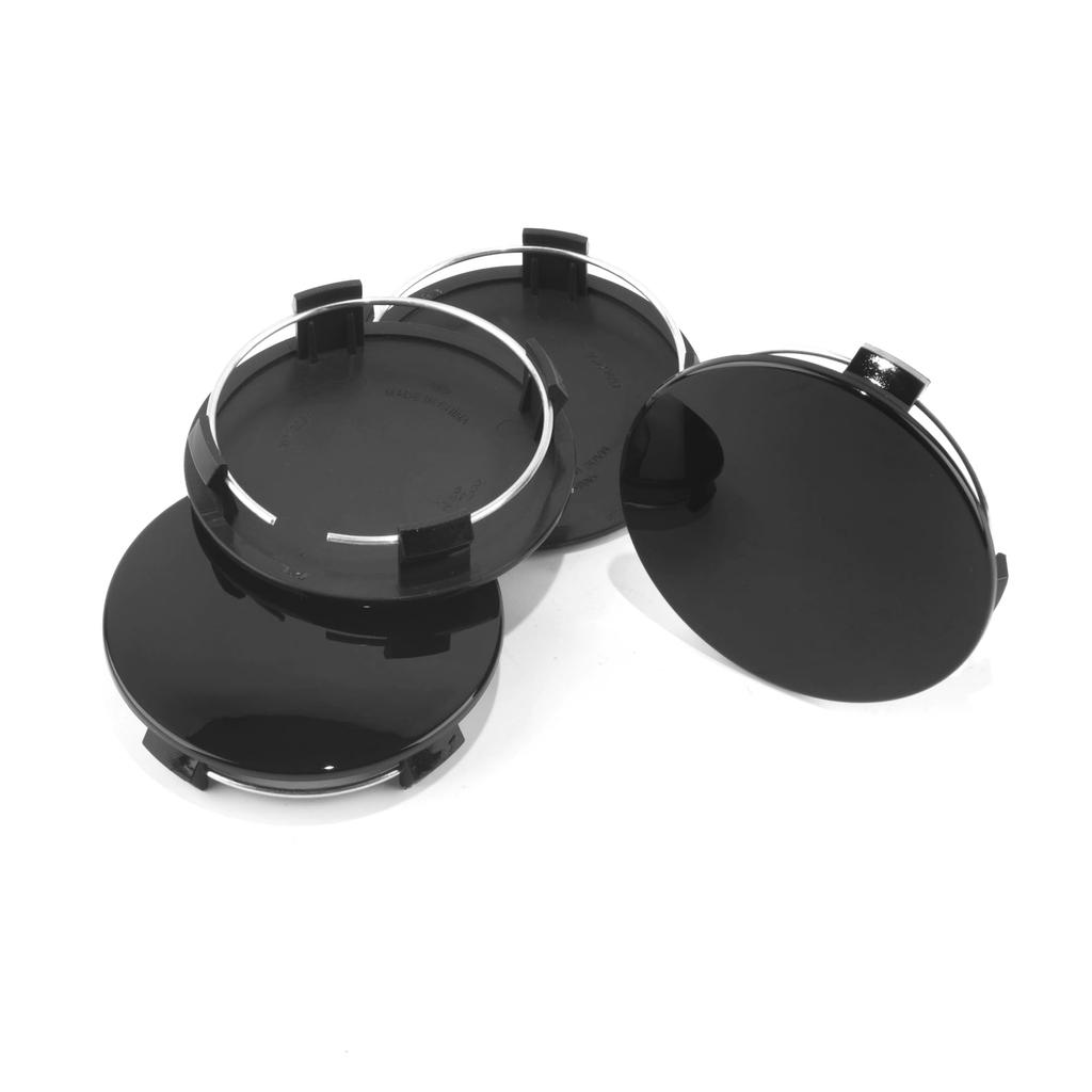 Radnabendeckel 83mm 74.3mm 4 Stück Radnabendeckel Hochglanz Schwarz Radkappen