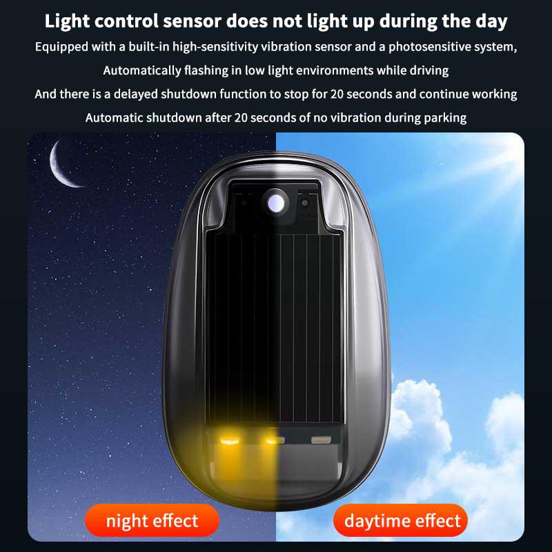 Luce Stroboscopica RGB per Tetto Auto Solare, Luci Solari per Cabina per Camion, Luci Segnalazione LED per Tetto Senza Fili Senza Foratura