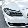 A28G-For BMW 5Series F10 F11 Later Stage 15-17 Front Headlight Cover Garnish Strip Eyebrow Cover Trim Sticker