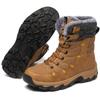NEARDREAM Snow Winter Trekking Shoes with Fleece Thick Size Men's Boots, Lining, High-Top Design, Non-Slip, Lightweight, Sole, Warm, Yellow, 23.0