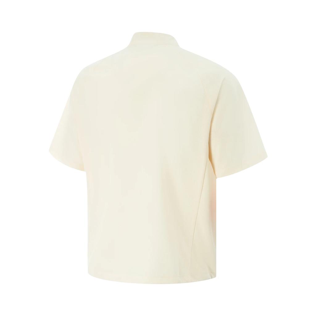 Li Ning Basketball Series Bad Five Letter Stand Collar Versatile Casual Short Sleeve T-Shirt Men Tops ATSV635-1