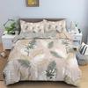 Tropical Leaves Butterfly Printed Duvet Cover Bedding Sets With Pillow Case Luxury Polyester Bedspread Queen/King Size Gift Blue