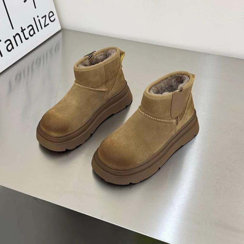 

Женские бархатные зимние сапоги на британской платформе, дизайнерские женские хлопковые туфли с мягкой подошвой, зимняя мода, ботильоны Sualcat для женщин 35