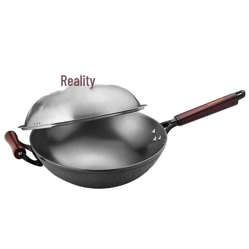 Oumeida National Craftsman 32cm Edelstahl-Wok mit Deckel