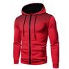 Men's Autumn Hooded Jacket Long Sleeved Pullover Hoodie Zip Up Cardigan Cotton Hooded Sweatshirt Coat