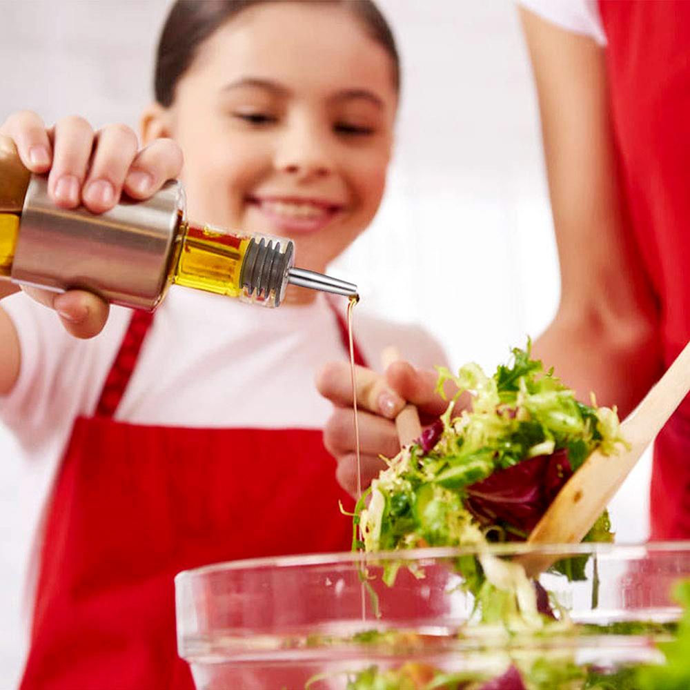 Nerezový nalévač na láhve Sada 12 kusů Nalévání Vinné sklenice Nalévač na olej Kónický nalévač na víno s prachotěsnými gumovými uzávěry