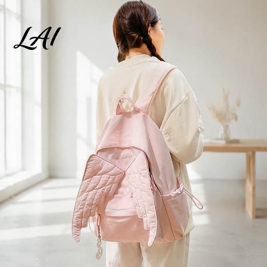 Zaino ad Ala d'Angelo per Donne Ragazze Leggero in Nylon Borsa per Ragazze Scolastiche Grande Zaino per Libri Daypack Borsa Essenziale per Viaggi Outdoor Pendolarismo