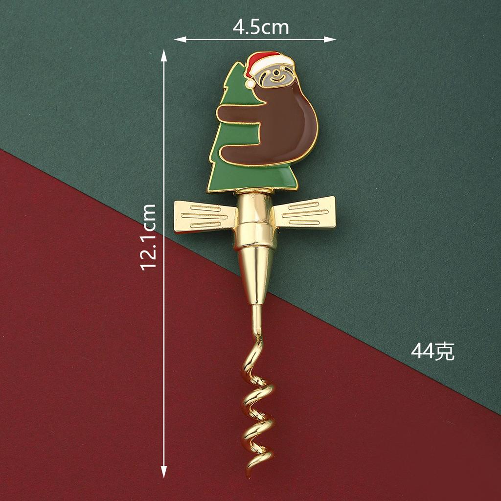 Christmas Wine Bottle Opener Bear Puppy Hat Gift Shape Grape Screw Corkscrew Christmas Gift