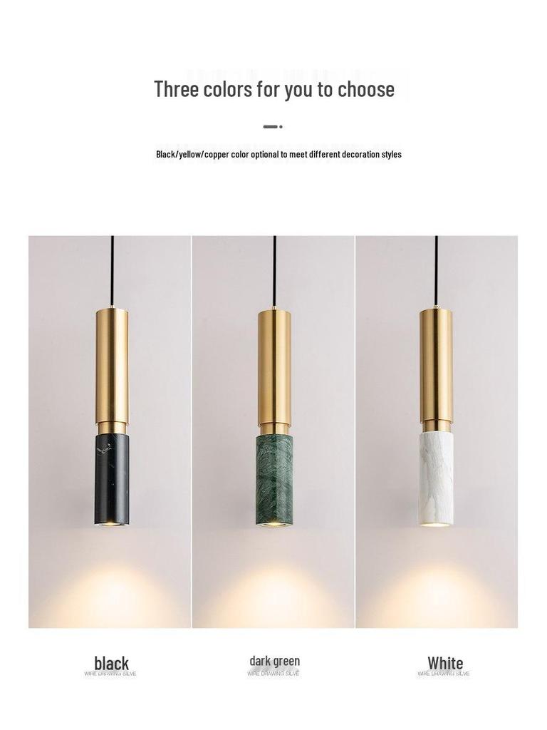 Nordic Minimalist Marble Pendant Light for Bedroom or Bar
