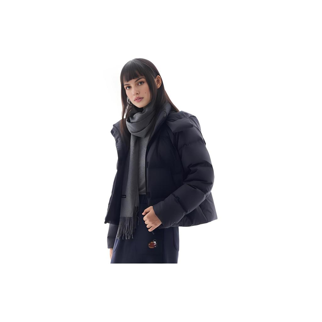 Anta Loose Short Comfortable Casual Down Jacket Women Outerwear Basic-Black 962447910-9