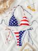 1011 neuer Bikini Damen geteilter Badeanzug sexy Push-up Schnür-Set Bikini Badeanzug