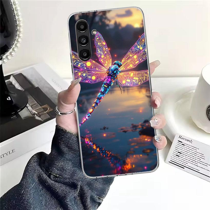 

Красивый чехол для телефона с изображением стрекоз для Samsung Galaxy A13 A14 A15 A16 A17 A53 A54 A55 A56 A57 A33 A34 A35 A36 A37 A23 A2 Samsung A56