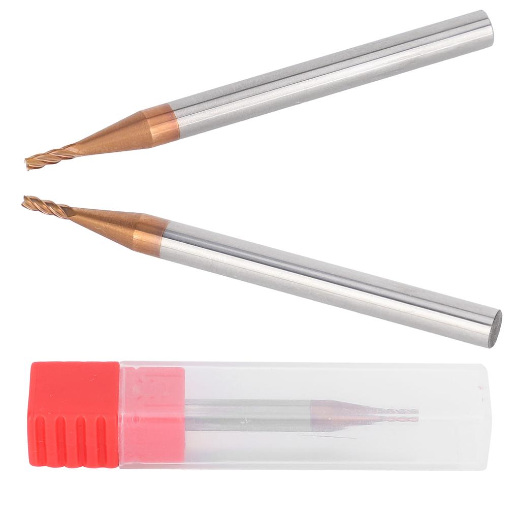 3Pcs Milling Cutter 4 Flutes Tungsten Steel CNC End Mill Cutting Tool 1.5 x 50 x 4T