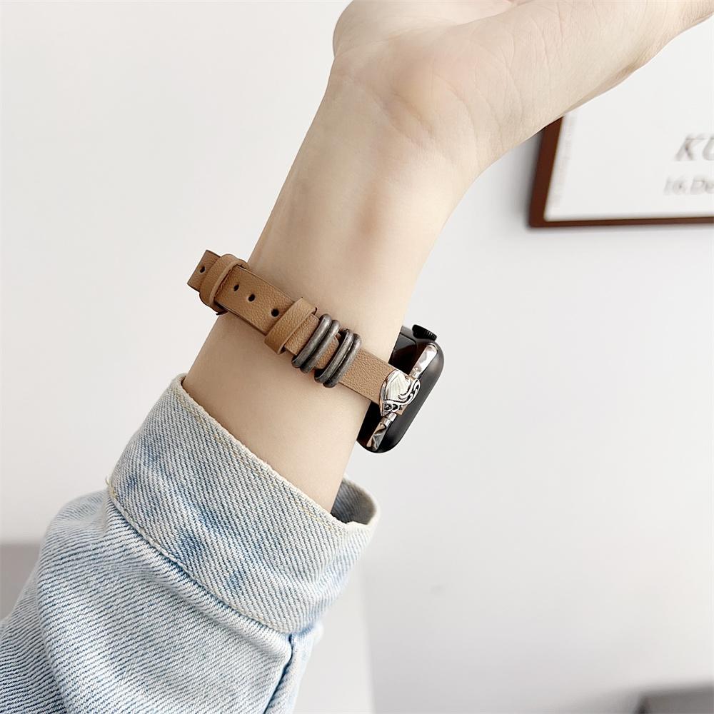 Calfskin Genuine Leather Watchband 38mm 40mm 41mm for iwatch 8 7 6 5 4 3 SE Replace Wrist Strap 42mm 44mm 45mm for Apple Watch