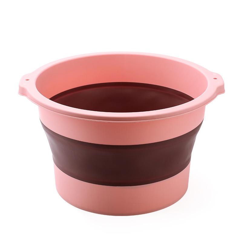 Portable Plastic Folding Foot Bath Basin with Massager for Home and Dorm Use