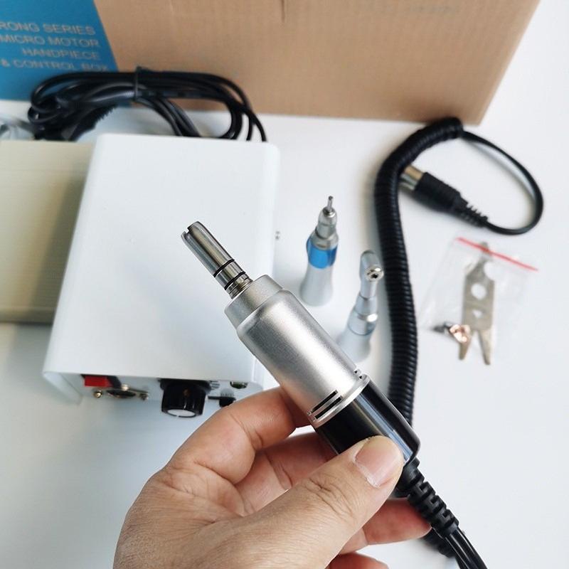 Set Micromotore Clinico da Laboratorio Dentale 35K 35000 RPM Micromotore & Interruttore a Pedale Strumento per Lucidatura Unghie
