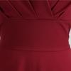 V-neck Short Sleeve Pleated Waist Tight High-Waist Gown Dress A-Line Skater Large Hem Midi Princess Dress Female Clothing