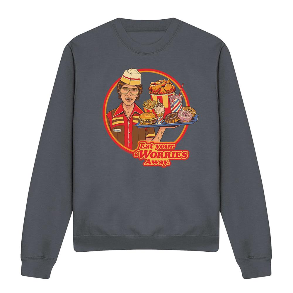 Steven Rhodes Unisex Adult Eat Your Worries Sweatshirt