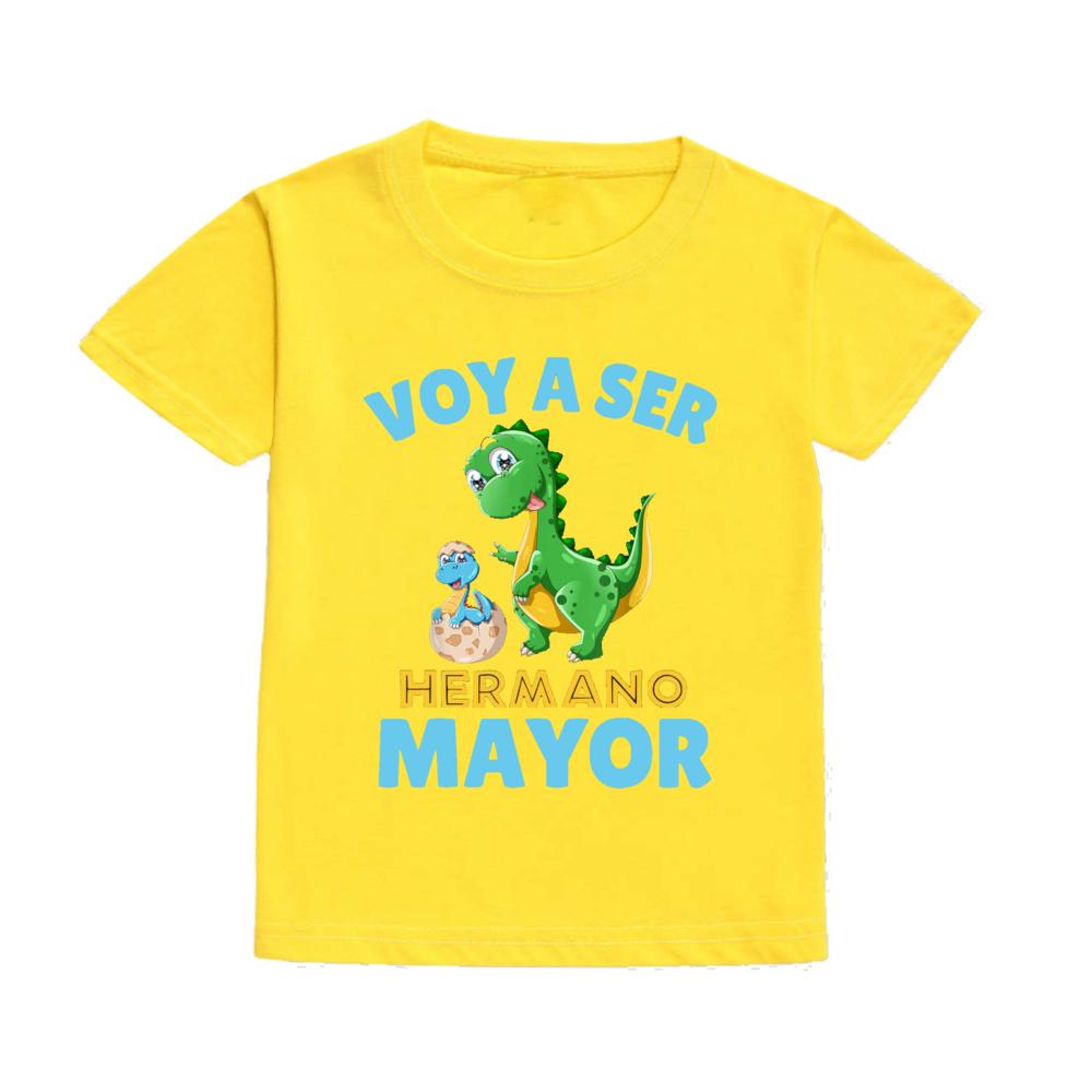 Ich werde ein Bruder Spanischer Druck Kinderhemd T-Shirt Jungen Kurzarm T-Shirt Kind Sommerkleidung Oberteile