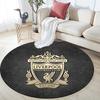 Liverpool Runder Teppich, Teppich für Wohnzimmer Schlafzimmer Sofa Spielzimmer Dekoration, Rutschfeste Bodenmatte