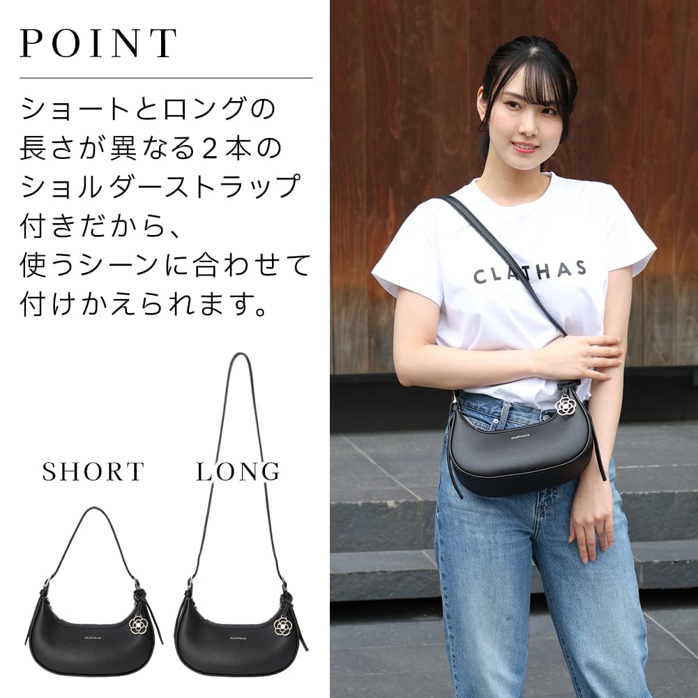 [Clasus] 2-way shoulder bag, black