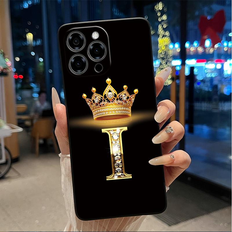 Glitter Crown Lucky Letter Pattern Shockproof Couple Phone Case For Doogee Note 58 58 Pro Casing Soft Silicone Black Cover
