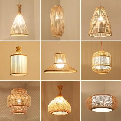 Restaurant Chandelier Bamboo Tea Room Zen Creative Personality Simple Japanese B&B Hotel Living Room Bamboo Art Chandelier