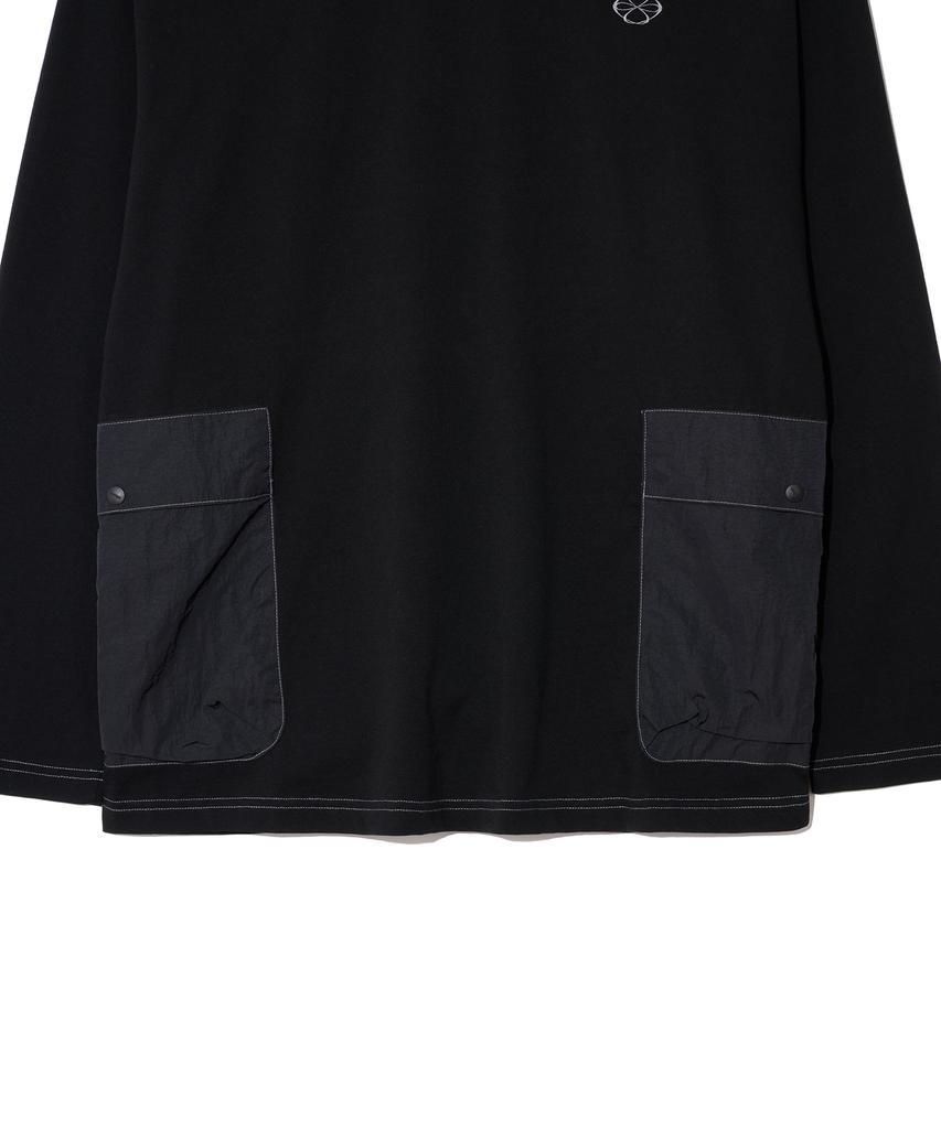 Nontai Woven Pocket L/S T-Shirts (Black)