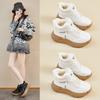 Winter neue Samt-High-Top-Dad-Schuhe für Studentinnen, Ins-Stil, dicke Sohle, vielseitig, warm, lässige Baumwollschuhe K