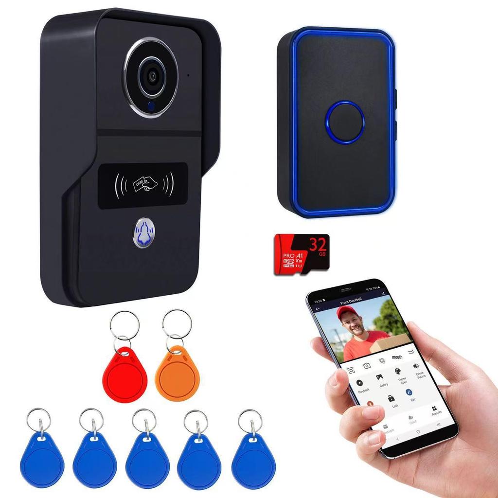 Tuya Smart WiFi Doorbell with Central Control Screen and Video Intercom Function