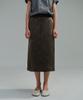 Aubeuawo Putty Satin Skirt (Brown)