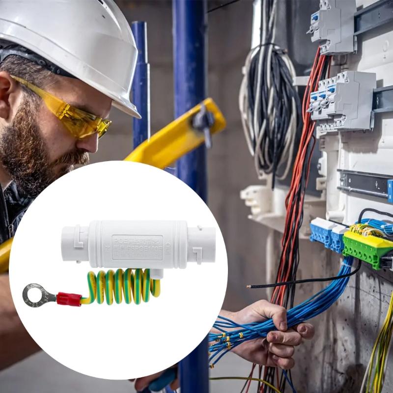 Gigabit PoE Networks Arrester, RJ45 Gigabit Networking Surge Protector Outdoor Waterproof,Stable Connectivity