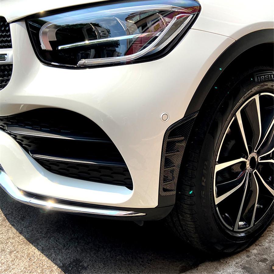 2x Front Bumper Side Air Vent Splitter Spoiler Trim For Mercedes X253 GLC 2020+