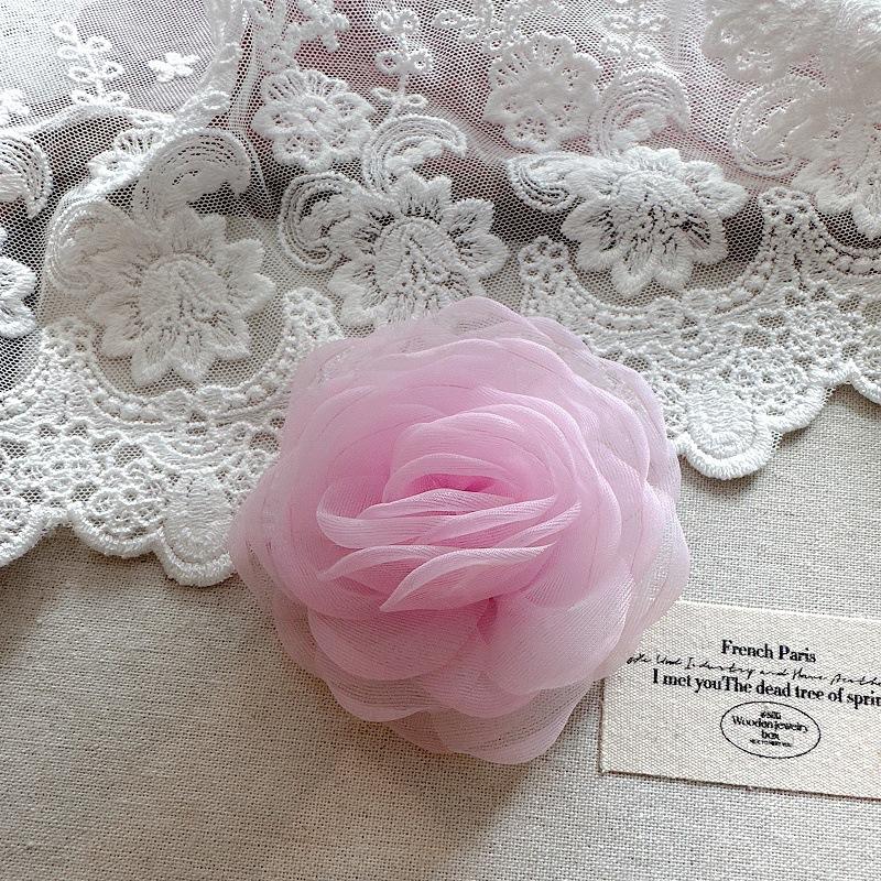 

Эфирный летний зажим-краб для волос «Роза», Прозрачный сетчатый цветочный зажим-краб для волос, Элегантный цветочный зажим-краб для волос