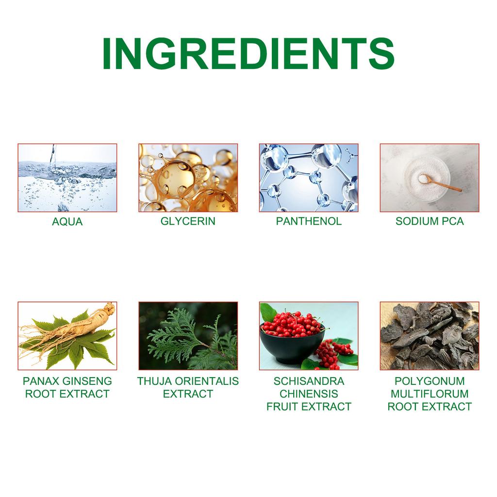 Herbal Hair Tonic with He Shou Wu Extract, Nourishing Hair Treatment for Smooth, Shiny, Damaged Hair Repair